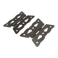 Nationwide 8" Zinc-Plated Steel Contemporary Butterfly Hinge Pair with 1 3/4" Lag Screws (Black) - NW38943Q