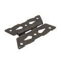 Nationwide 8" Zinc-Plated Steel Contemporary Butterfly Hinge Pair with 1 3/4" Lag Screws (Black) - NW38943Q