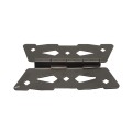 Nationwide 8" Zinc-Plated Steel Contemporary Butterfly Hinge Pair with 1 3/4" Lag Screws (Black) - NW38943Q
