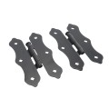 Nationwide 8" Traditional Butterfly Hinge Pair with 1 3/4" Lag Screws (Black) - NW38943T