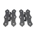 Nationwide 8" Traditional Butterfly Hinge Pair with 1 3/4" Lag Screws (Black) - NW38943T