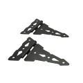 Nationwide 8" Contemporary T-Hinge Pair with 3" Thru Bolt & Lag Screws (Black) - NW38945MDQ