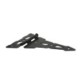 Nationwide 8" Contemporary T-Hinge Pair with 3" Thru Bolt & Lag Screws (Black) - NW38945MDQ