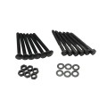 Nationwide 8" Contemporary T-Hinge Pair with 3" Thru Bolt & Lag Screws (Black) - NW38945MDQ