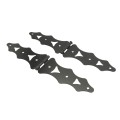 Nationwide 10" Traditional Zinc Plated Steel Double Strap Hinge Pair (Black) - NW38946Q