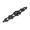Nationwide 10" Traditional Zinc Plated Steel Double Strap Hinge Pair (Black) - NW38946Q