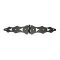 Nationwide 10" Traditional Zinc Plated Steel Double Strap Hinge Pair (Black) - NW38946Q
