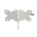 Nationwide 3.5" x 3.25" Standard-to-Standard Hinge Pair with Stainless Steel Self-Drilling Screws (White) - NW38950NSSWD