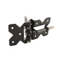 Nationwide Horizontally Adjustable Stainless Steel Self-Closing Standard to Narrow Gate Hinge Pair with Stainless Steel Screws (Black) - NW38953SCR-BCP