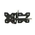 Nationwide Horizontally Adjustable Stainless Steel Self-Closing Standard to Narrow Gate Hinge Pair with Stainless Steel Screws (Black) - NW38953SCR-BCP