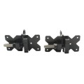 Nationwide Adjustable Heavy-Duty Stainless Steel Non-Self-Closing Hinge Pair with Stainless Steel Screws (Black) - NW38954-SSB