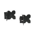 Nationwide Adjustable Heavy-Duty Stainless Steel Non-Self-Closing Hinge Pair with Stainless Steel Screws (Black) - NW38954-SSB
