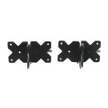 Nationwide Adjustable Heavy-Duty Stainless Steel Non-Self-Closing Hinge Pair with Stainless Steel Screws (Black) - NW38954-SSB