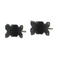 Nationwide Adjustable Heavy-Duty Stainless Steel Non-Self-Closing Hinge Pair with Stainless Steel Screws (Black) - NW38954-SSB
