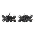Nationwide Adjustable Heavy-Duty Stainless Steel Non-Self-Closing Hinge Pair with Stainless Steel Self-Drilling Screws (Black) - NW38954-SSBD