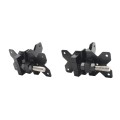 Nationwide Adjustable Heavy-Duty Stainless Steel Non-Self-Closing Hinge Pair with Stainless Steel Self-Drilling Screws (Black) - NW38954-SSBD
