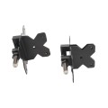 Nationwide Adjustable Heavy-Duty Stainless Steel Non-Self-Closing Hinge Pair with Stainless Steel Self-Drilling Screws (Black) - NW38954-SSBD