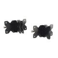 Nationwide Adjustable Heavy-Duty Stainless Steel Non-Self-Closing Hinge Pair with Stainless Steel Self-Drilling Screws (Black) - NW38954-SSBD