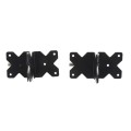 Nationwide Adjustable Heavy-Duty Stainless Steel Non-Self-Closing Hinge Pair with Stainless Steel Self-Drilling Screws (Black) - NW38954-SSBD