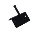 Nationwide Gate Latch Stainless Steel w/ Extended Thumb Latch & Spring - Black - NW6068AL-SSB