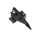 Nationwide Gate Latch Stainless Steel w/ Extended Thumb Latch & Spring - Black - NW6068AL-SSB