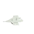 Nationwide Two-Side Activated Narrow Strike Flange Latch with Long Thumb Latch & Return Spring (White) - NW6068AL-SSW