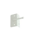Nationwide Two-Side Activated Narrow Strike Flange Latch with Long Thumb Latch & Return Spring (White) - NW6068AL-SSW