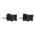 Nationwide Horizontally Adjustable Wrap-Around Gate Hinge Pair for 1-1/2" Gate Frames (Black) - NW6082ASCP-SSB