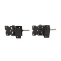 Nationwide Horizontally Adjustable Wrap-Around Gate Hinge Pair for 1-1/2" Gate Frames (Black) - NW6082ASCP-SSB