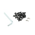 Nationwide Horizontally Adjustable Wrap-Around Gate Hinge Pair for 2" Gate Frames (Black) - NW6082BSCP-SSB