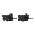 Nationwide Horizontally Adjustable Wrap-Around Gate Hinge Pair for 2" Gate Frames (Black) - NW6082BSCP-SSB