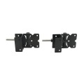 Nationwide Horizontally Adjustable Wrap-Around Gate Hinge Pair for 2" Gate Frames (Black) - NW6082BSCP-SSB