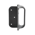 Nationwide 4 1/2" Screw-On Gate Handle with Rubber Shock Absorbing Backing For Gates (Nylon) Black (Default)