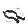 Nationwide Fork Gate Latch Kit with Handle (Black) - NW6185-BK