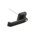 Nationwide ArmourLatch Reversible, Adjustable, 2 Sided Keyed-Alike Magnetic Lever Handle Latch for Metal Gates (Nylon) Flat Black