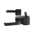 Nationwide ArmourLatch Reversible, Adjustable, 2 Sided Keyed-Alike Magnetic Lever Handle Latch for Metal Gates (Nylon) Flat Black