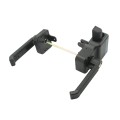 Nationwide ArmourLatch Reversible, Adjustable, 2 Sided Keyed-Alike Magnetic Lever Handle Latch for Metal Gates (Nylon) Flat Black