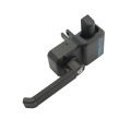Nationwide ArmourLatch Reversible, Adjustable, 2 Sided Keyed-Alike Magnetic Lever Handle Latch for Metal Gates (Nylon) Flat Black