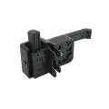 Nationwide ArmourLatch Reversible, Adjustable, 2 Sided Keyed-Alike Magnetic Lever Handle Latch for Metal Gates (Nylon) Flat Black