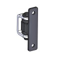 Nationwide Heavy-Duty Ball Bearing Gate Hinge - Black Aluminum Bolt-On Body & Unpainted Steel Weld-On Yoke