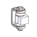 Nationwide Heavy-Duty Ball Bearing Gate Hinge - Unpainted Aluminum Weld-On Body & Unpainted Steel Weld-On Yoke