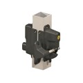 Keystone 2-Sided Black Zinc Diecast Metal Key Lockable Latch (Keyed Alike) - KLADV-M2-BK-KA