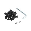 Nationwide Heavy Duty Stainless Steel Self-Closing Hinge Pair with Stainless Steel Screws (Black) - NWSS-HD-SC-BK