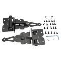 Nationwide Heavy Duty Stainless Steel Adjustable Self-Closing T-Hinge w/ Stainless Steel Screws - Black - NWSS-HDT-SC-BK