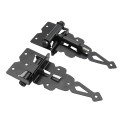 Nationwide Heavy Duty Stainless Steel Adjustable Self-Closing T-Hinge w/ Stainless Steel Screws - Black - NWSS-HDT-SC-BK