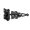 Nationwide Heavy Duty Stainless Steel Adjustable Self-Closing T-Hinge w/ Stainless Steel Screws - Black - NWSS-HDT-SC-BK
