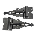 Nationwide Heavy Duty Stainless Steel Self-Closing T-Hinge with Stainless Steel Self-Drilling Screws (Black) - NWSS-HDT-SC-BKD