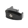 Nationwide OrnaMag Reversible, Adjustbale, Lockable Keyed-Alike Magnetic Gate Latch for Metal Single and Double Gates with Self-Drilling Screw (Black) (Default)