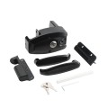 Nationwide OrnaMag Reversible Adjustable Lockable Magnetic Gate Latch for Metal Single and Double Gates with Self-Drilling Screw (Black) (Default)