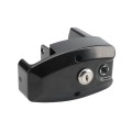 Nationwide OrnaMag Reversible Adjustable Lockable Magnetic Gate Latch for Metal Single and Double Gates with Self-Drilling Screw (Black) (Default)